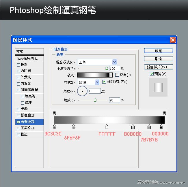 Phtoshop绘制逼真的钢笔中文教程