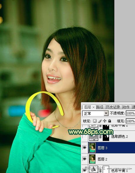 Photoshop调出室内美女甜美效果