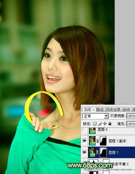 Photoshop调出室内美女甜美效果