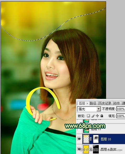 Photoshop调出室内美女甜美效果