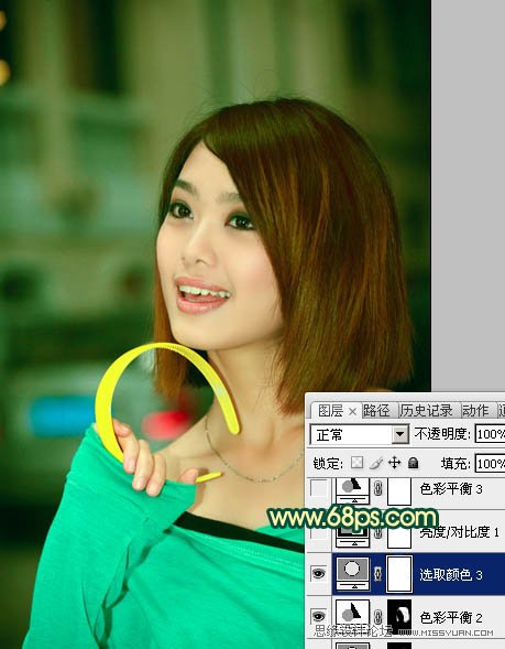 Photoshop调出室内美女甜美效果