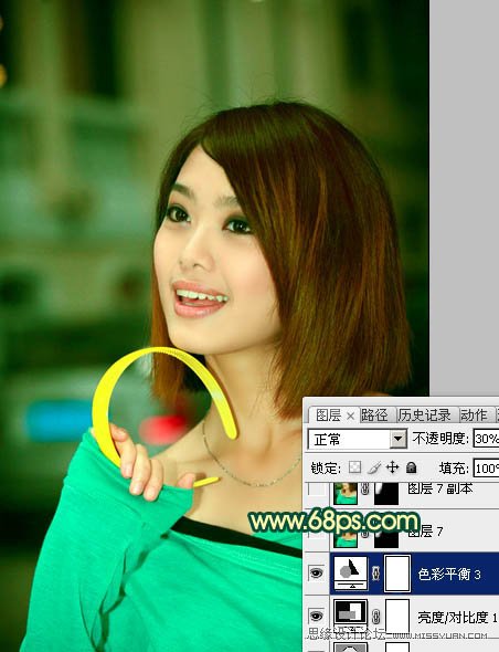 Photoshop调出室内美女甜美效果