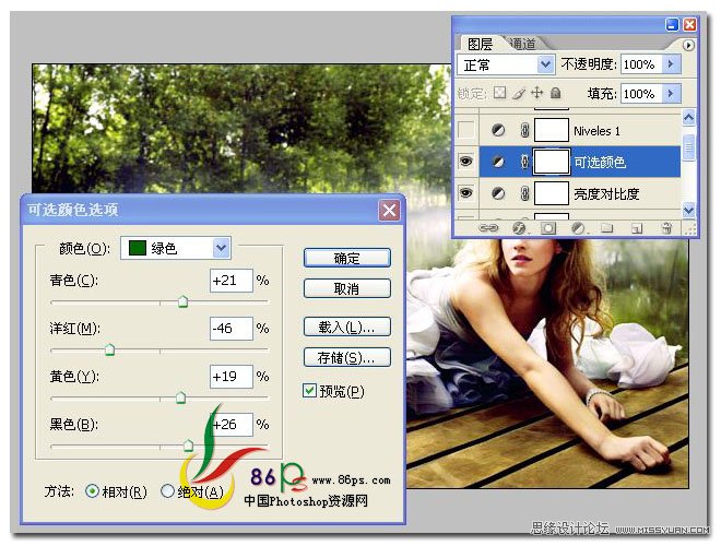 Photoshop调出人物照片高对比度清晰色调