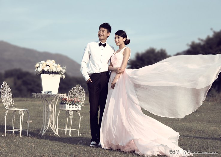 Photoshop处理影楼照片的质感暗色调