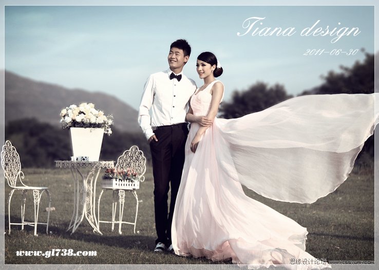 Photoshop处理影楼照片的质感暗色调