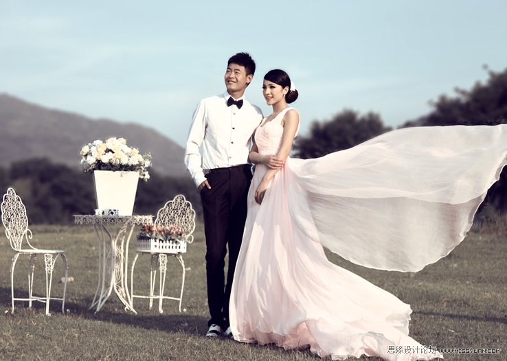 Photoshop处理影楼照片的质感暗色调