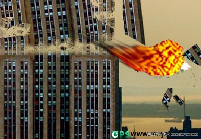 Photoshop合成流星撞击地球震撼场景