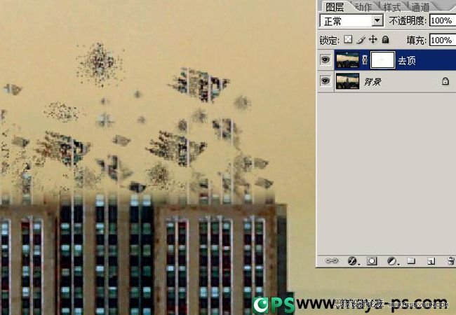 Photoshop合成流星撞击地球震撼场景