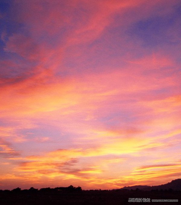 Photoshop给海景婚片添加漂亮的晚霞