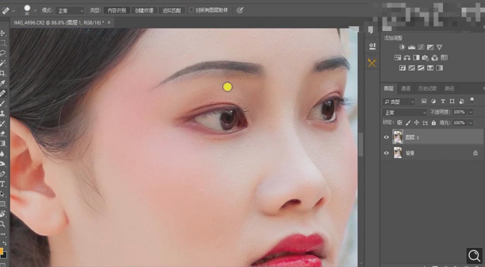 Photoshop调出曝光不足的古典美女暖色效果
