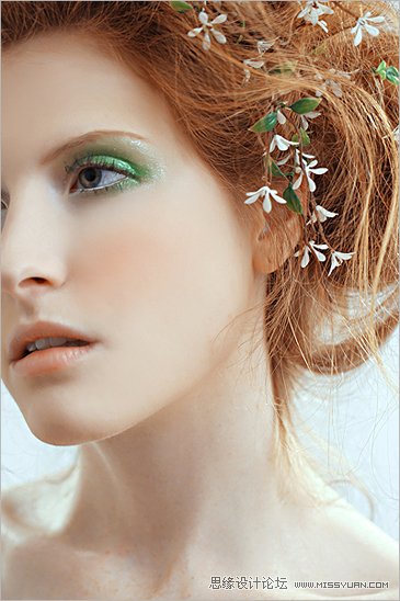 Photoshop调出清透水润感彩妆效果