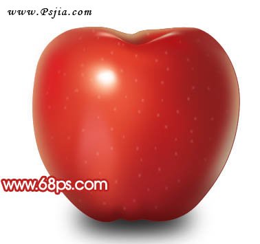 Photoshop绘制逼真的红富士苹果