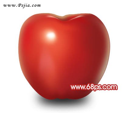 Photoshop绘制逼真的红富士苹果