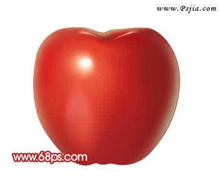 Photoshop绘制逼真的红富士苹果