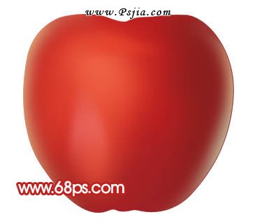 Photoshop绘制逼真的红富士苹果
